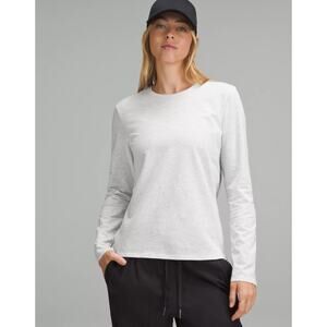 Lululemon Classic Long Sleeve Super Soft Tee in Gray Size Meidum